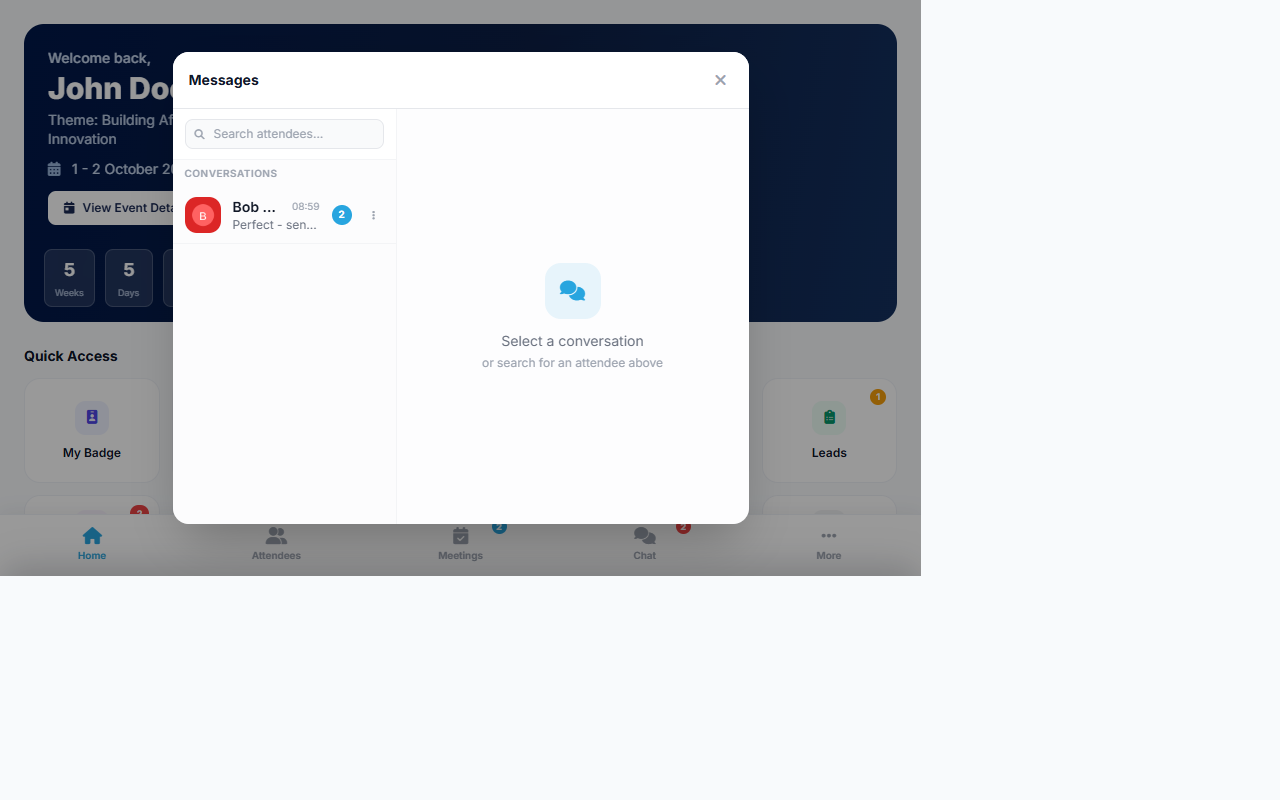 AMS 2026 portal chat and messages